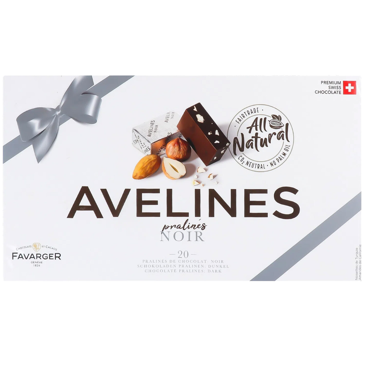 Конфеты Favarger Avelines пралине с темным шоколадом с лесным орехом 200 г (942086) - фото 1