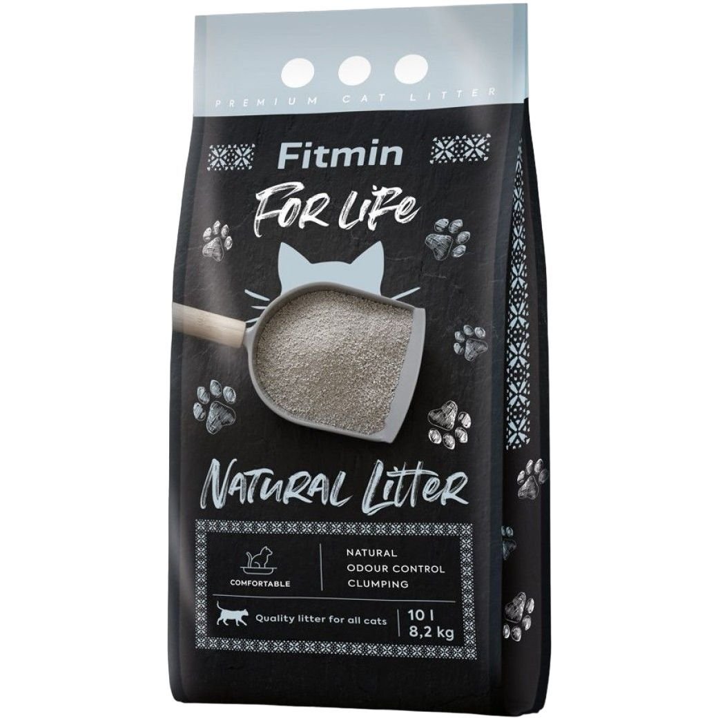 Бентонітовий наповнювач для котячого туалету Fitmin cat For LifeNatural Litter 10 л - фото 1