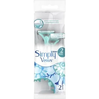 Одноразові станки для гоління жіночі Simply Venus 2, 2 шт. - фото 1