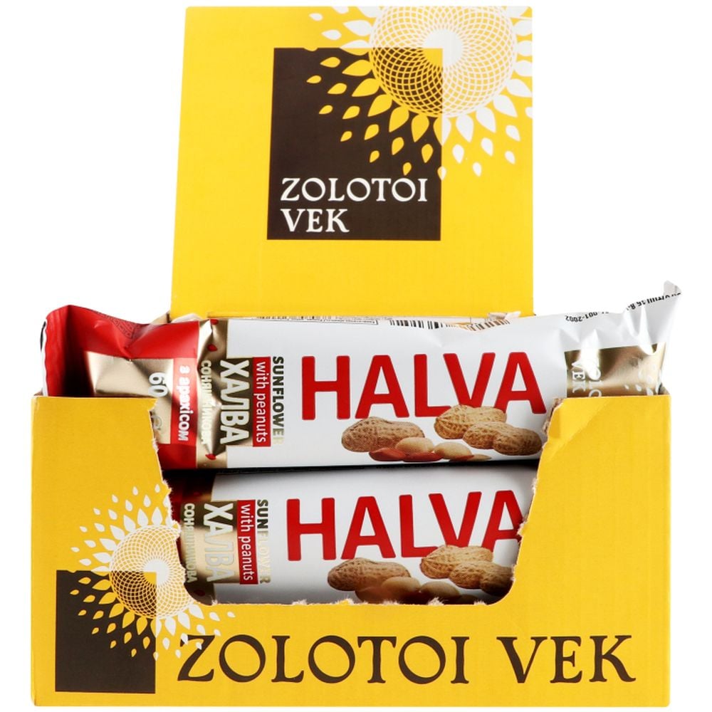 Халва Zolotoi Vek соняшникова з арахісом 60 г (660847) - фото 3