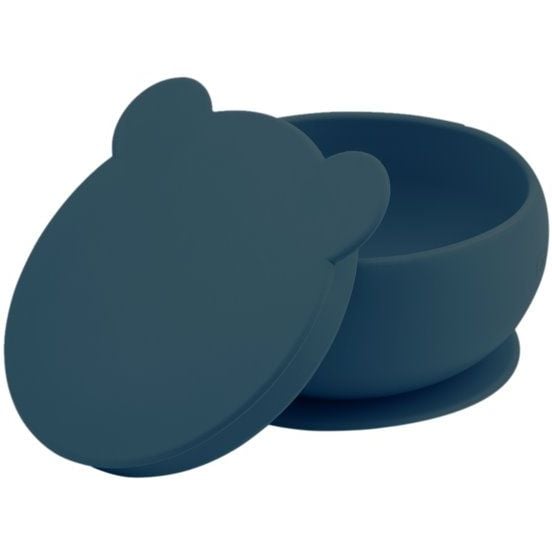 Тарелка с крышкой на присоске MinikOiOi Bowly Deep Blue, глубокая (101080010) - фото 2