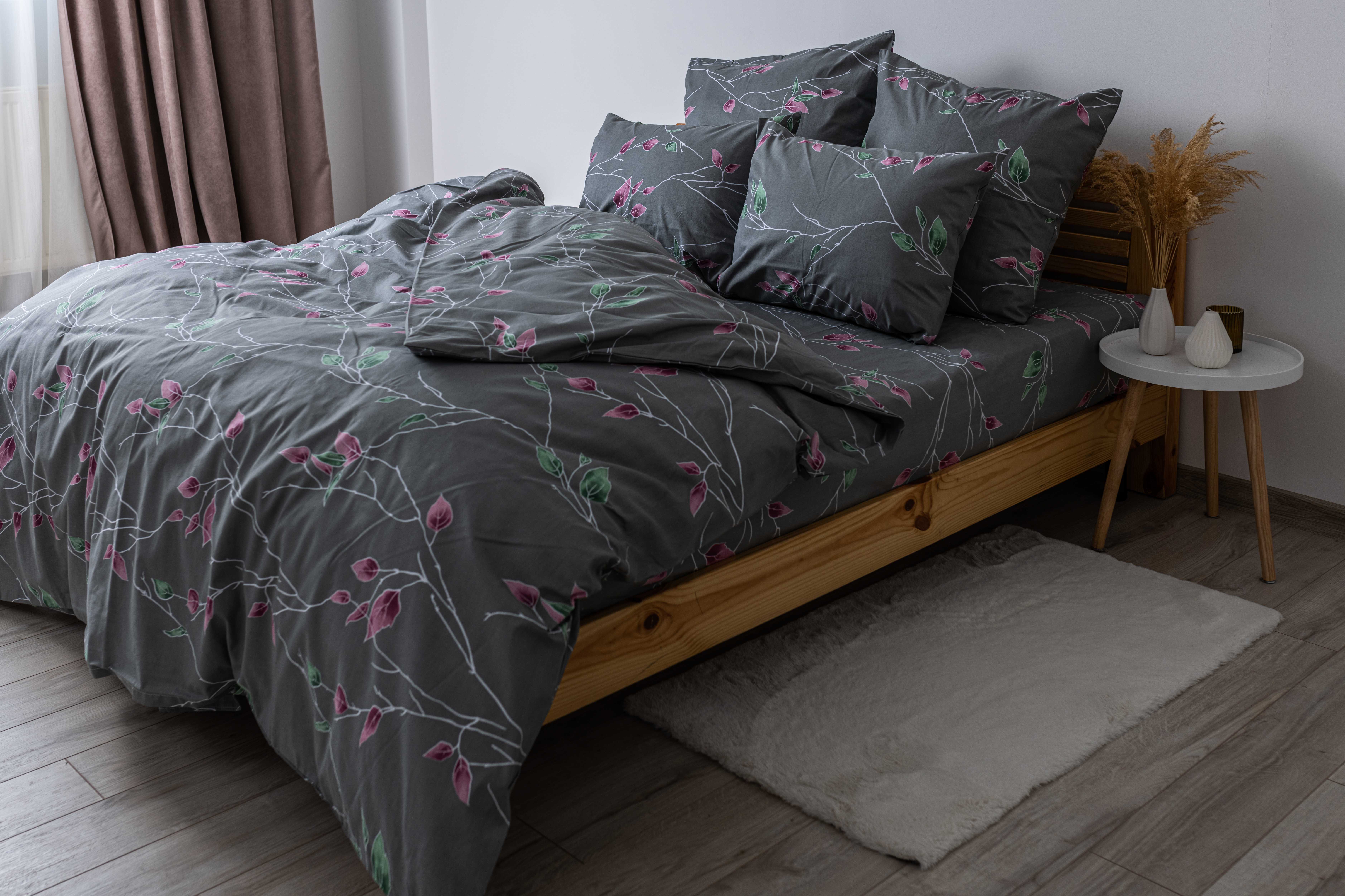 Комплект постельного белья ТЕП Soft dreams Branch On Grey двуспальный темно-серый (2-03858_25654) - фото 2