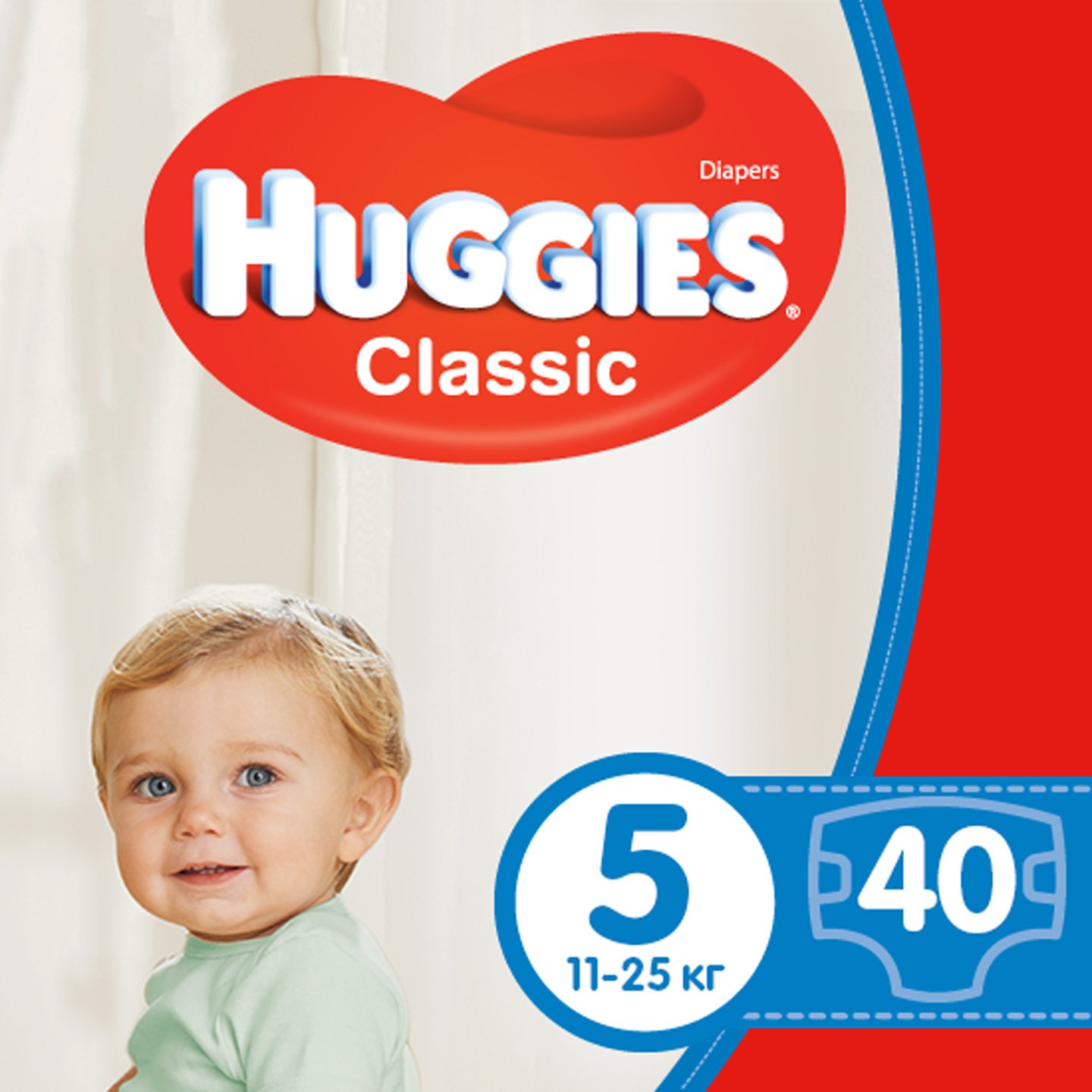 Підгузки Huggies Classic 5 (11-25 кг), 40 шт. - фото 1