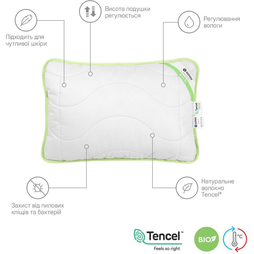 Набор Sonex с тенцелем легкий: одеяло 200х220 см + 2 подушки 50х70 см (SO102197) - фото 4