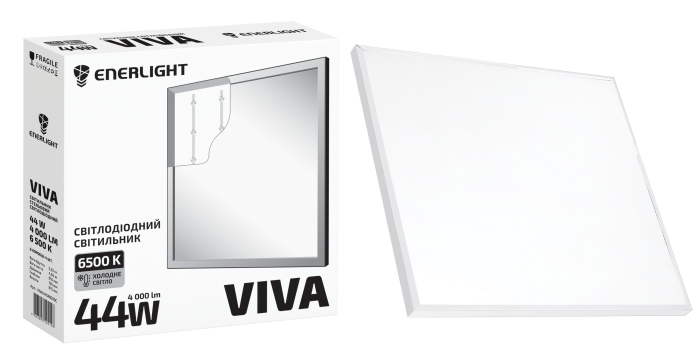 Cвітильник стельовий світлодіодний Enerlight VIVA 44W 6500К (VIVA44SMD90C) - фото 2