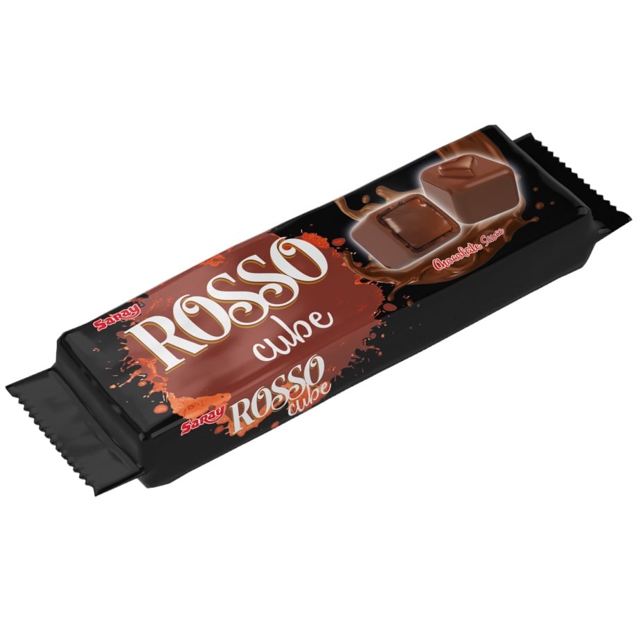 Шоколадные кубики Saray Rosso Cube с шоколадной начинкой 32 г - фото 2