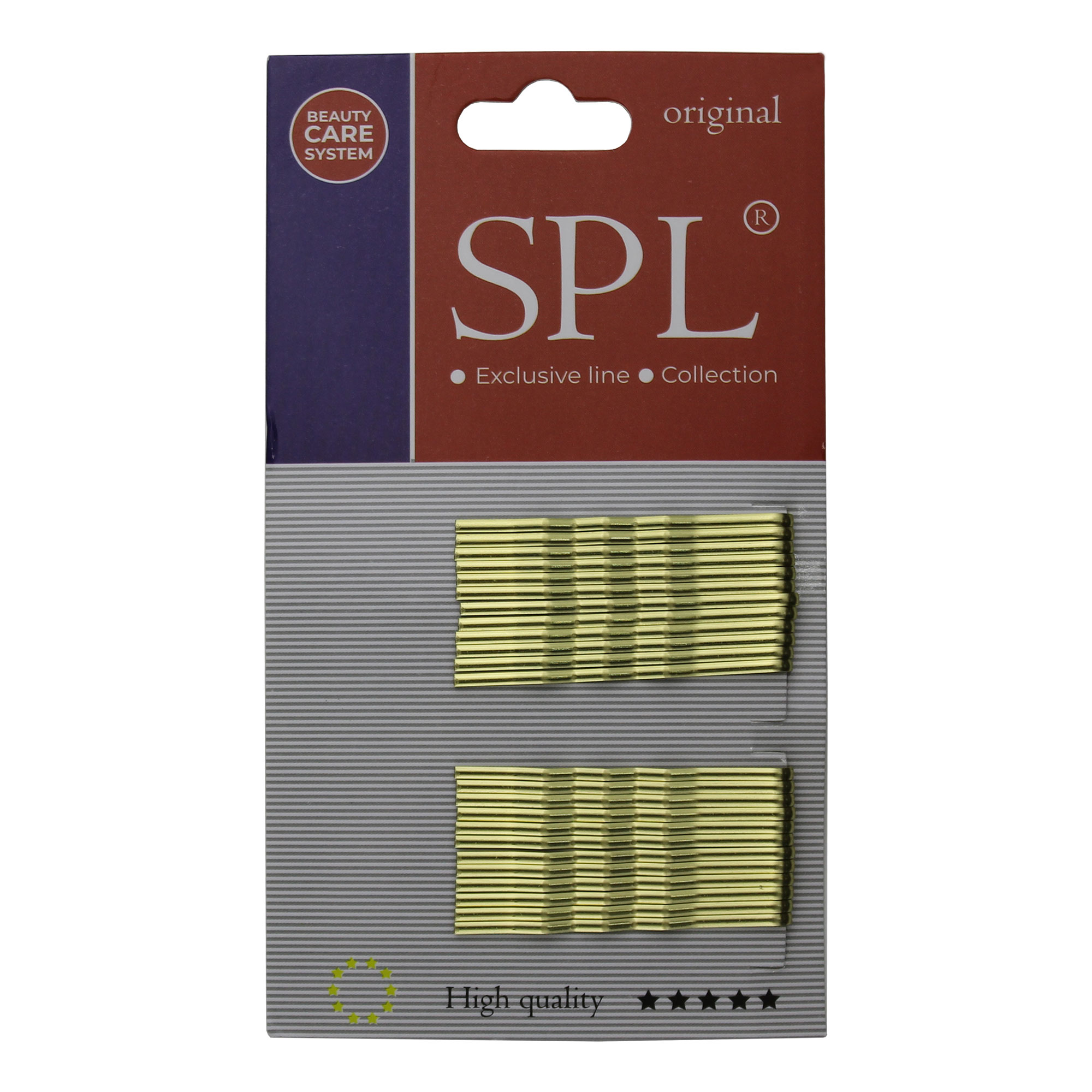 Набор фрезерных невидимок для волос SPL 5 см 24 шт. золотой (3022-0050) - фото 1