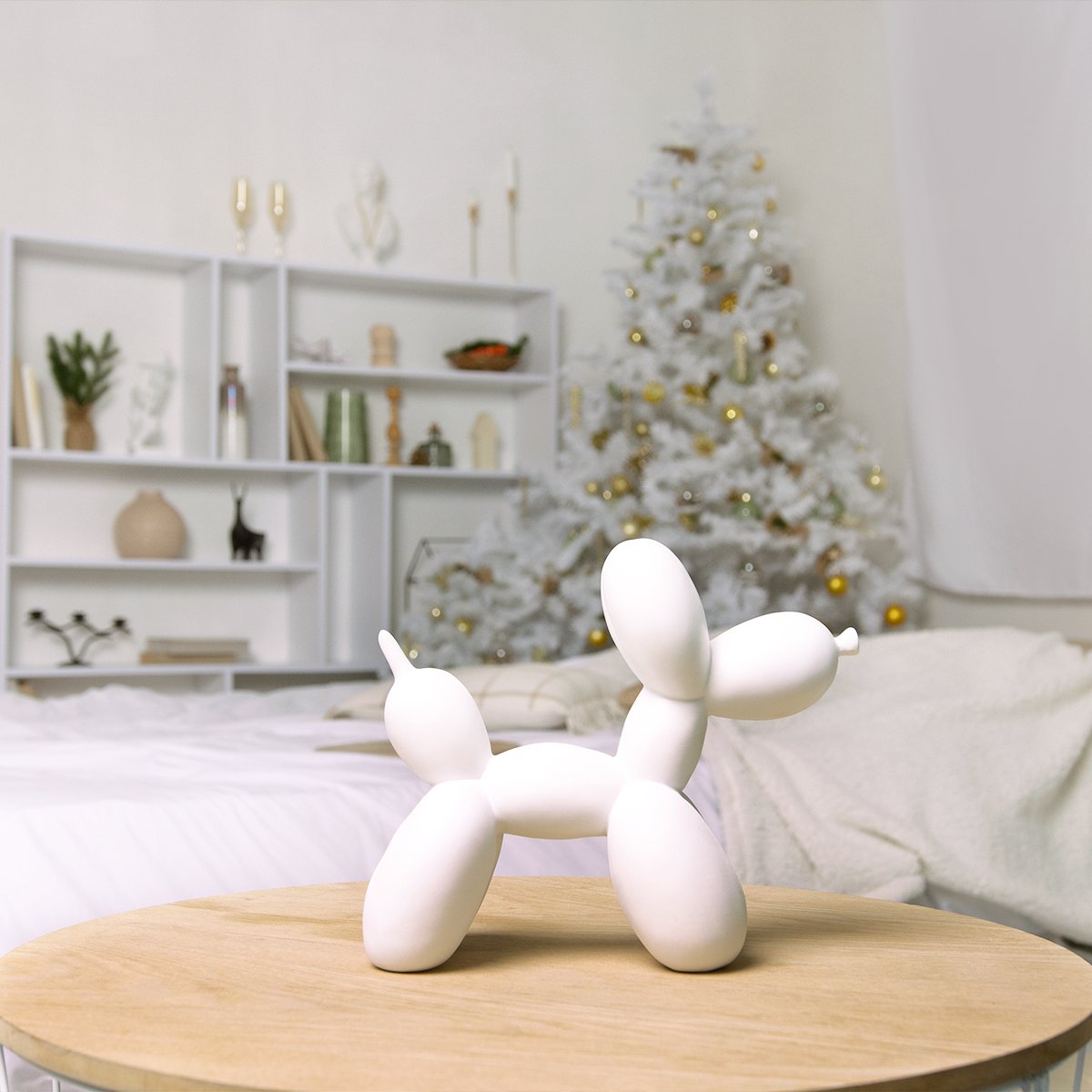 Статуетка декоративна МВМ My Home Пес з кульки, біла (DH-ST-06 WHITE) - фото 6