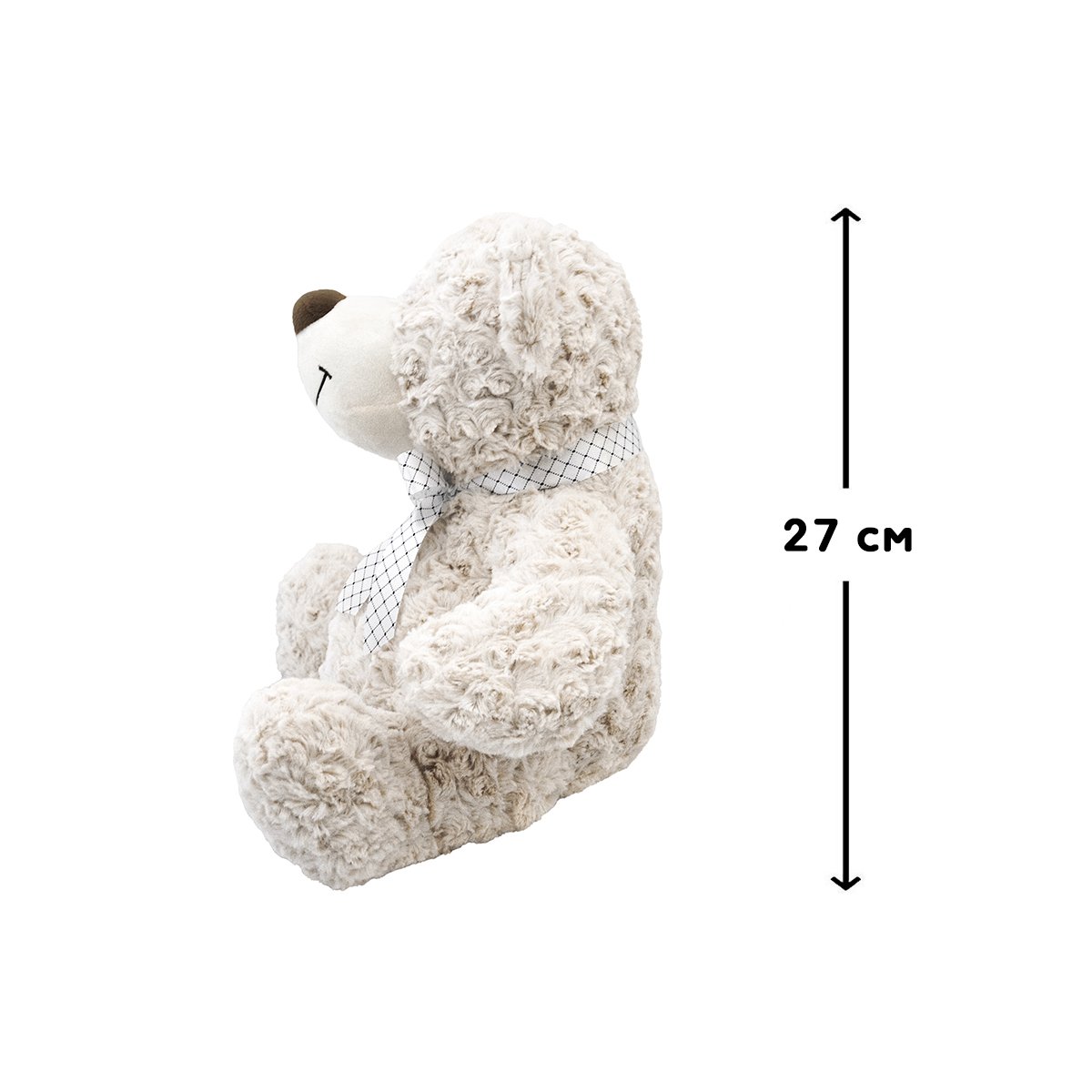 Мягкая игрушка Grand Медведь с бантом, 27 см, белый (2503GMT) - фото 4