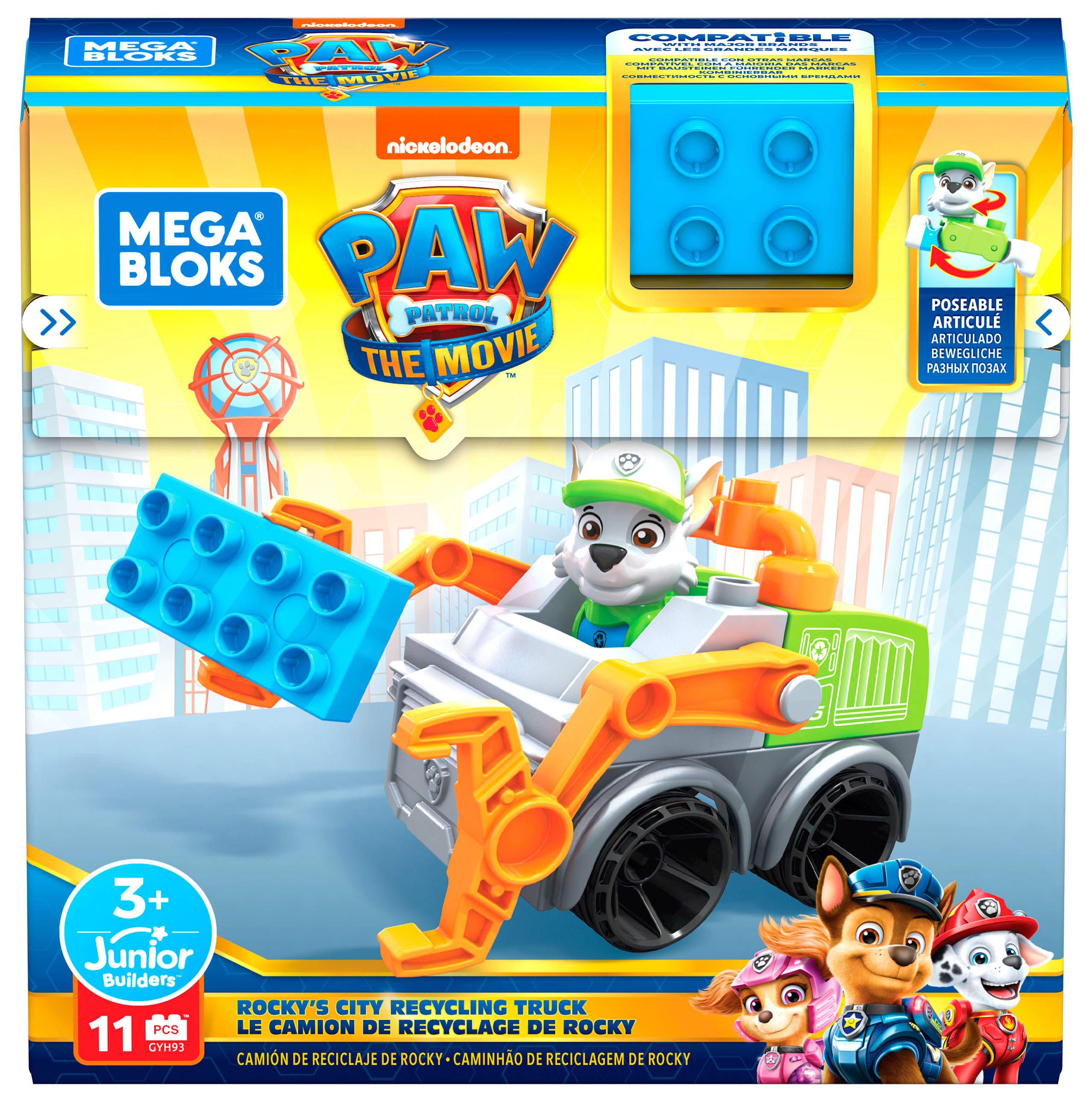 Конструктор Mega Bloks Paw Patrol Мусоровоз Рокки (GYH93) - фото 3