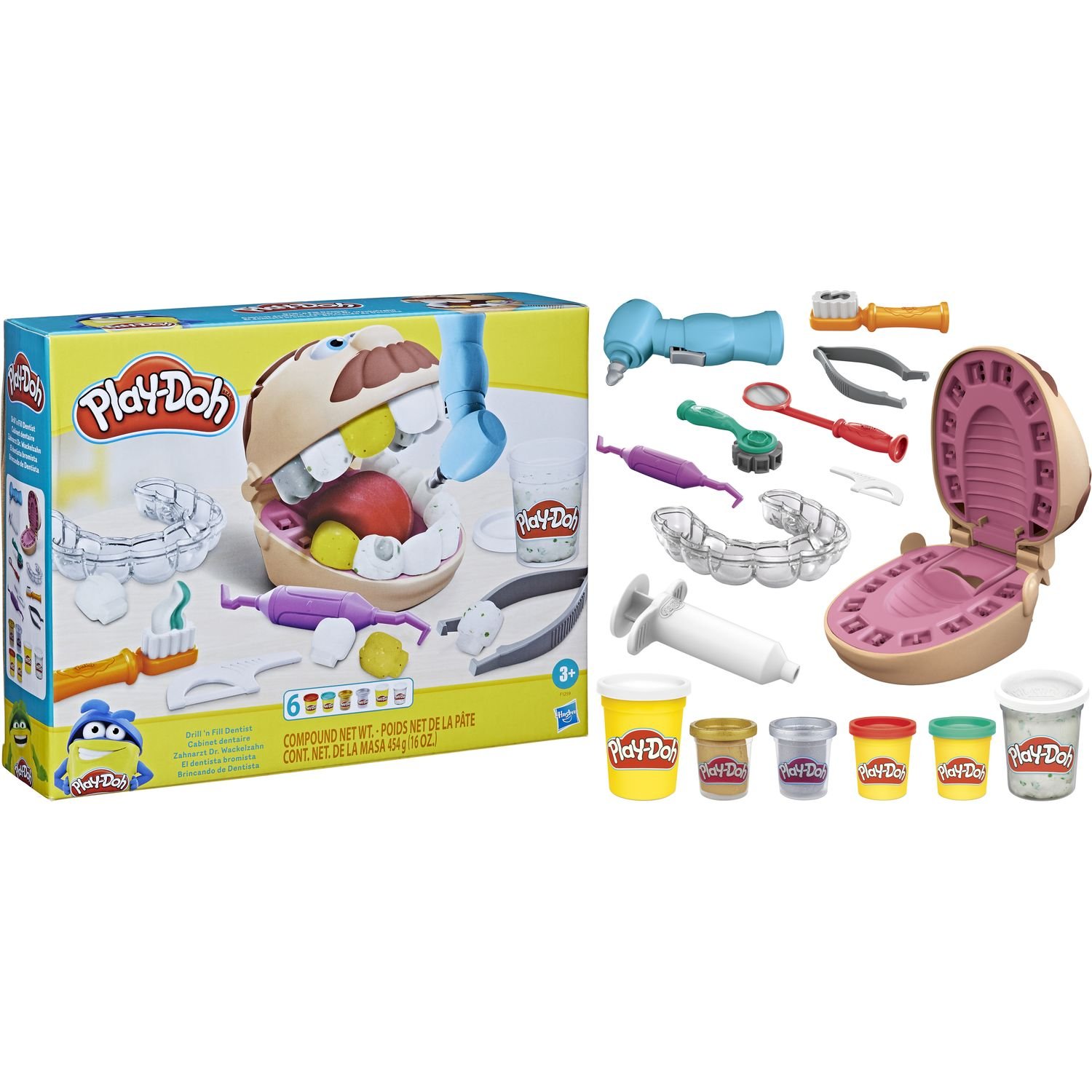 Ігровий набір з пластиліном Hasbro Play-Doh Doctor Drill 'n Fill Dentist (F1259) - фото 1