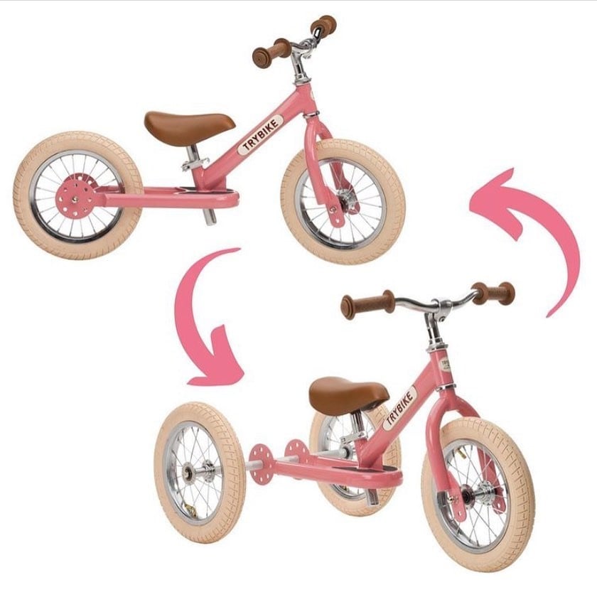 Триколісний балансуючий велосипед Trybike steel 2 в 1, рожевий (TBS-3-PNK-VIN) - фото 5