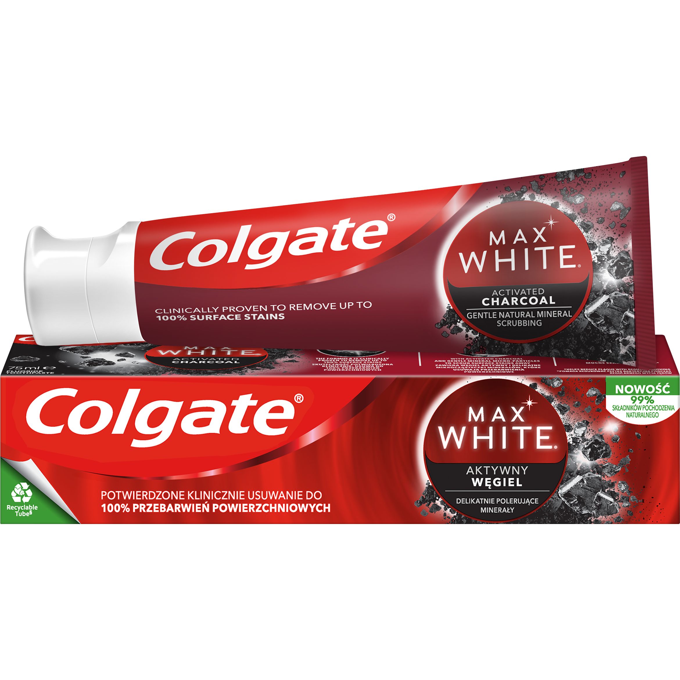 Зубна паста Colgate Max White Activated Charcoal 75 мл - фото 2