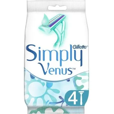 Одноразові станки для гоління жіночі Simply Venus 2, 4 шт. - фото 1