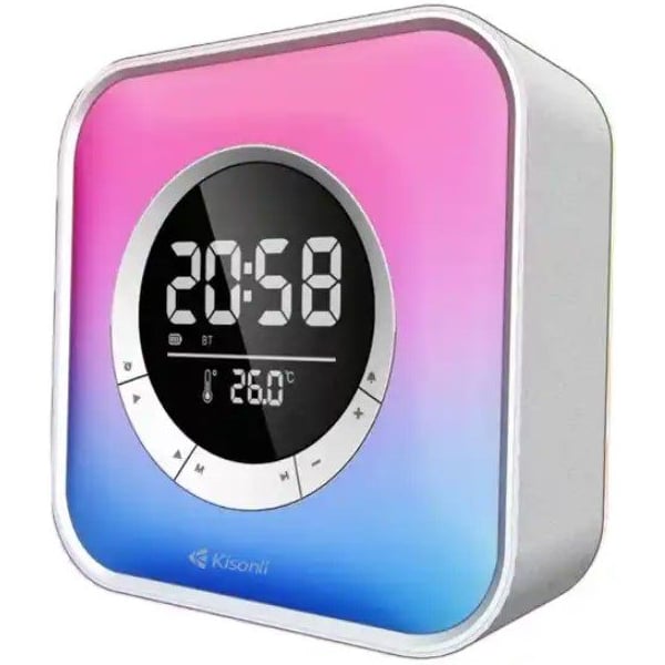 Портативная колонка часы будильник Kisonli Q6A Bluetooth 3600 mAh 5 Вт - фото 1