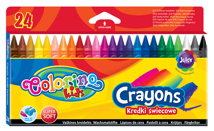 Восковые карандаши Colorino, 24 цвета (13895PTR) - фото 1