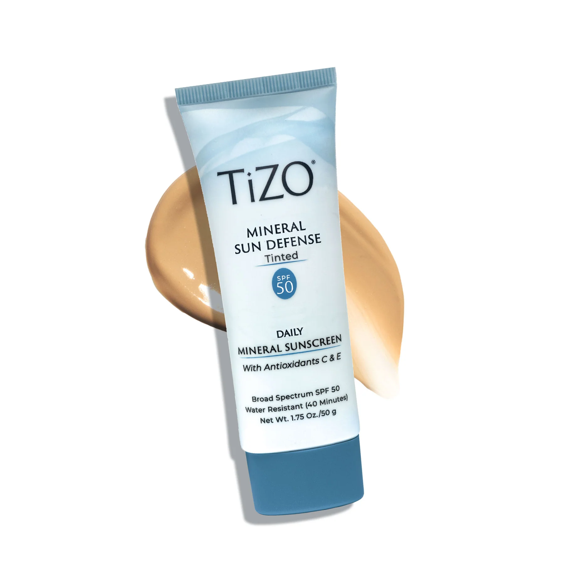 Крем мінеральний сонцезахисний з відтінком TiZO Mineral Sun Defense Tinted SPF 50, 50 г - фото 1