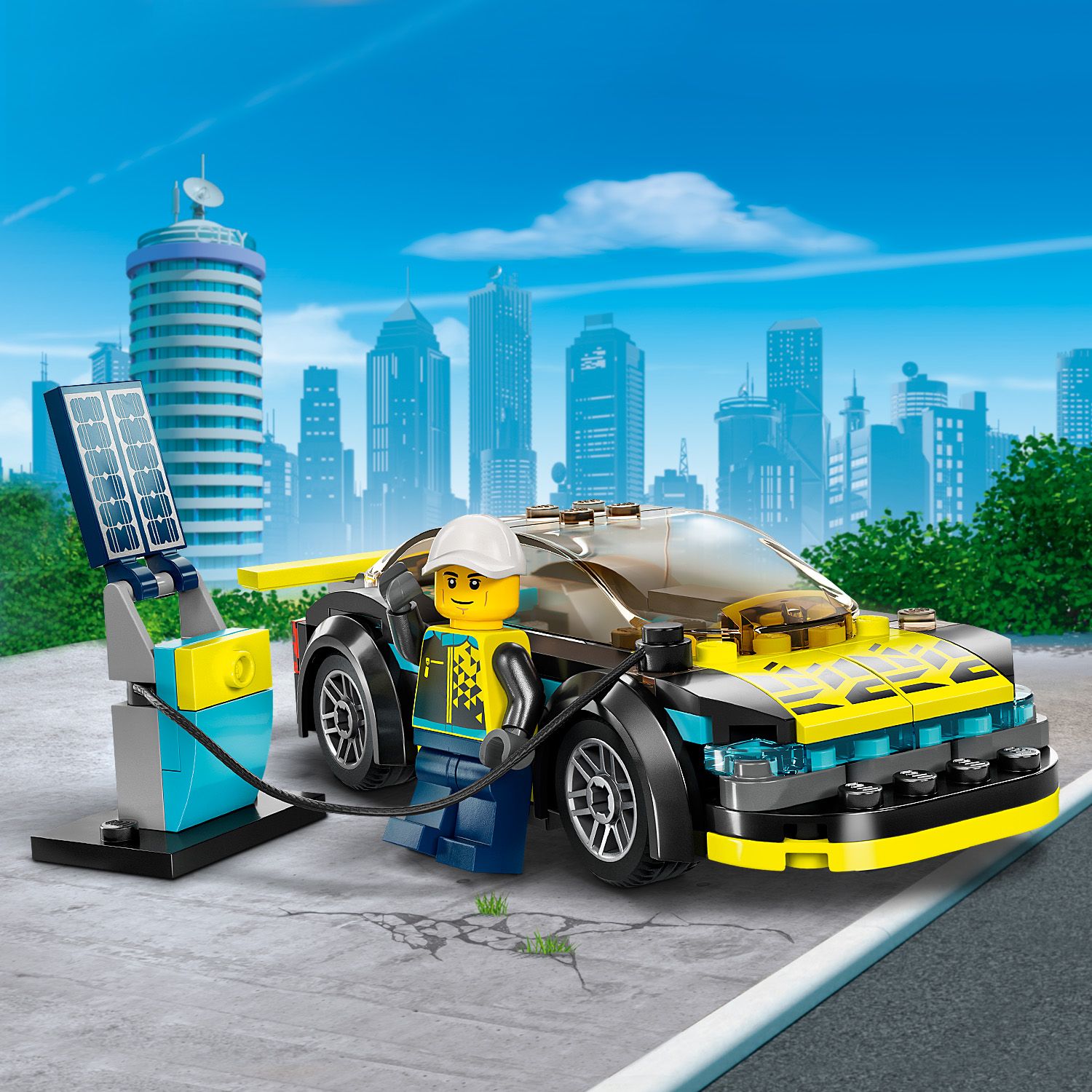 Конструктор LEGO City Электрический спортивный автомобиль, 95 деталей (60383) - фото 6