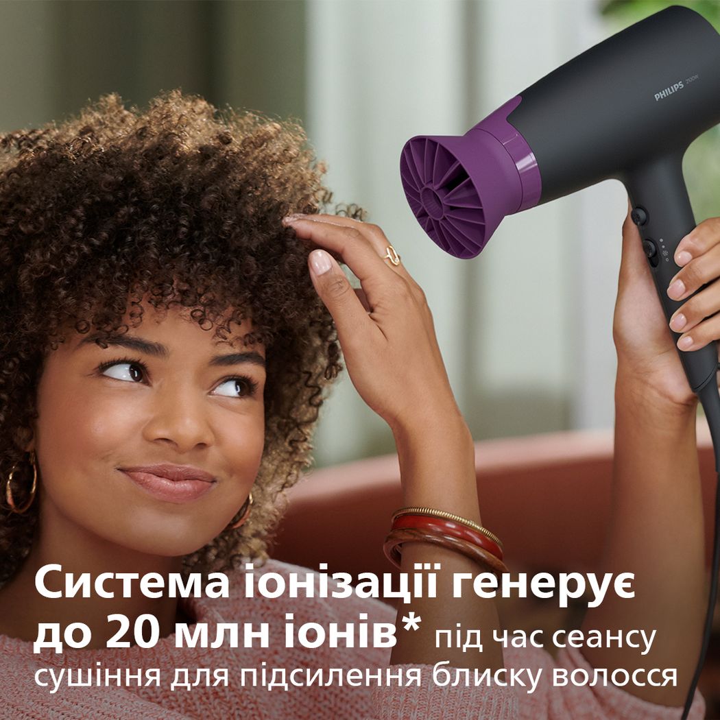 Фен Philips Series 3000 черно-фиолетовый (BHD351/30) - фото 6