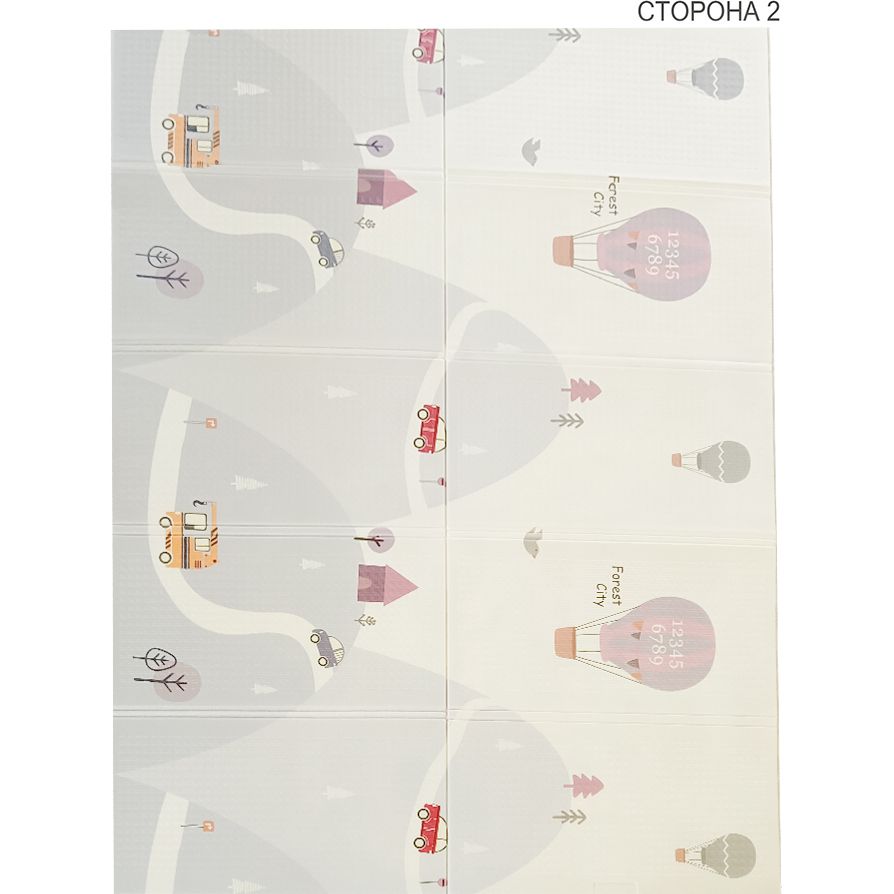 Детский коврик Poppet Карта мира и Горная дорога двусторонний складной 200х150x1 см (PP028-150H) - фото 3