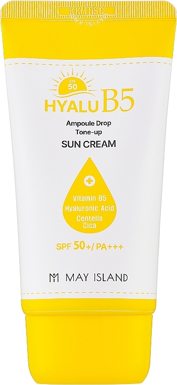 Тонизирующий солнцезащитный крем May Island Hyalu B5 Ampoule Drop Tone Up Sun Cream 70 мл - фото 2