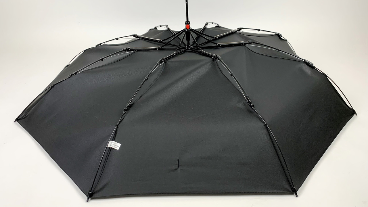 Жіноча складана парасолька механічна S&L 97 см чорна - фото 6