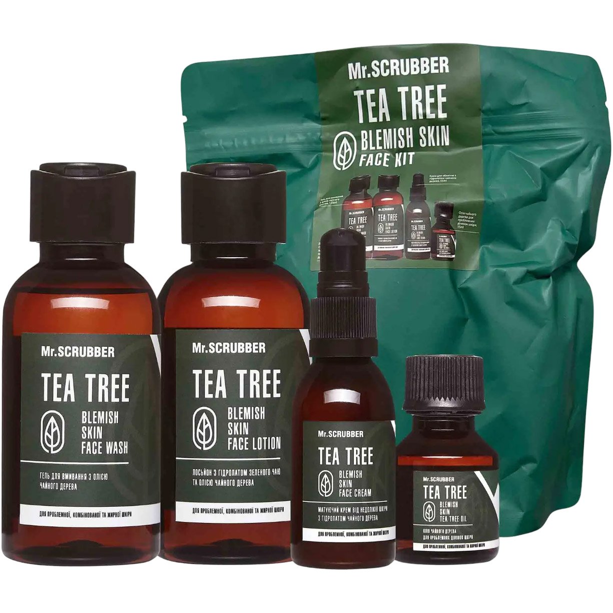 Набір для обличчя Mr.Scrubber Tea Tree Skin Treatment - фото 1