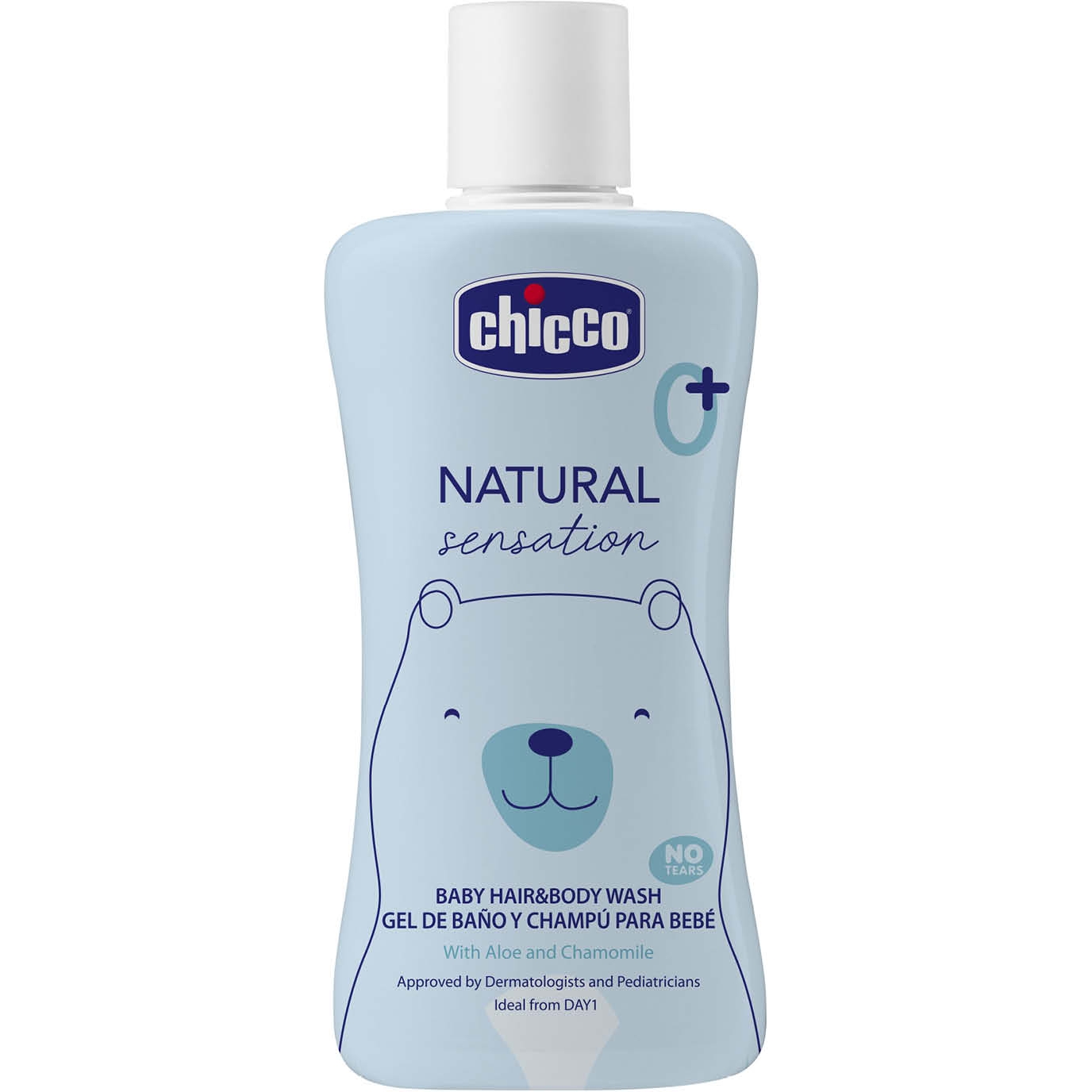 Гель-шампунь Chicco Natural Sensation Baby Hair & Body Wash Без сліз з алое та ромашкою 200 мл (11530.00) - фото 1