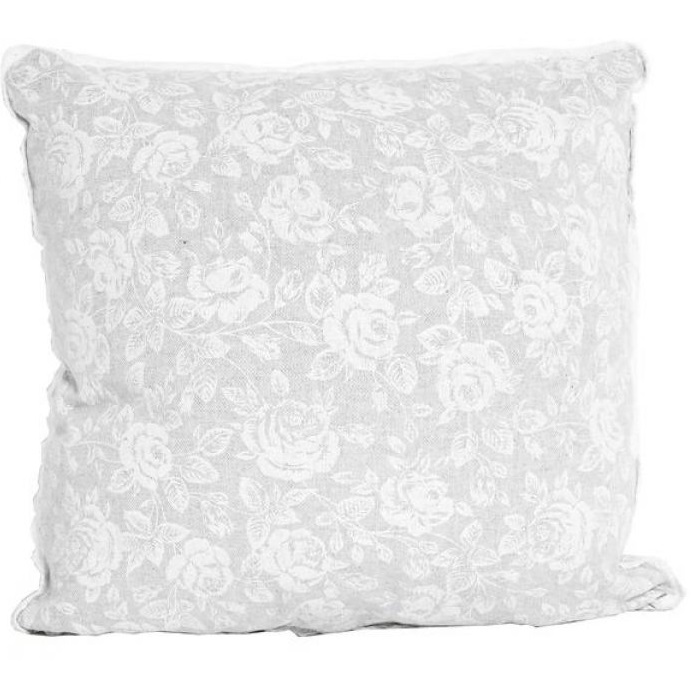 Подушка декоративна Прованс white Rose з мереживом, 40х40 см (3693) - фото 1