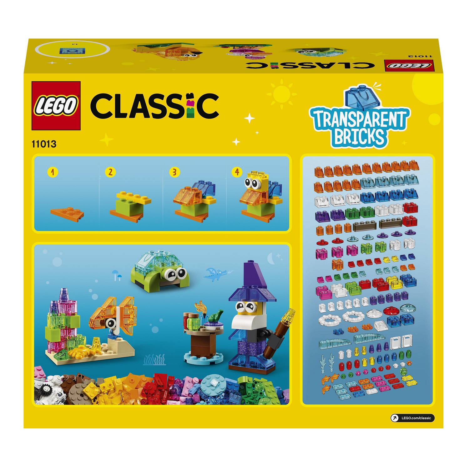 Конструктор LEGO Classic Прозрачные кубики, 500 деталей (11013) - фото 2