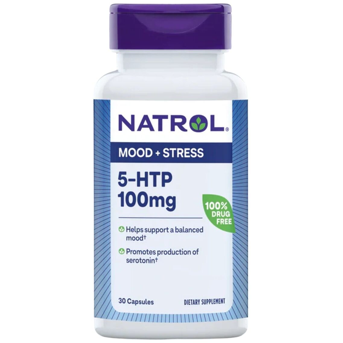 Гідрокситриптофан Natrol 5-HTP 100 мг 30 капсул (NTL04093) - фото 1