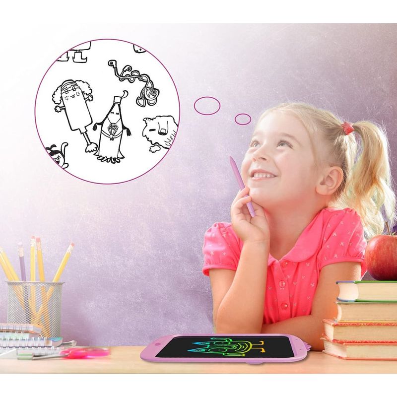 Детский LCD планшет для рисования Beiens Утенок 10” Multicolor розовый (К1001pink) - фото 9