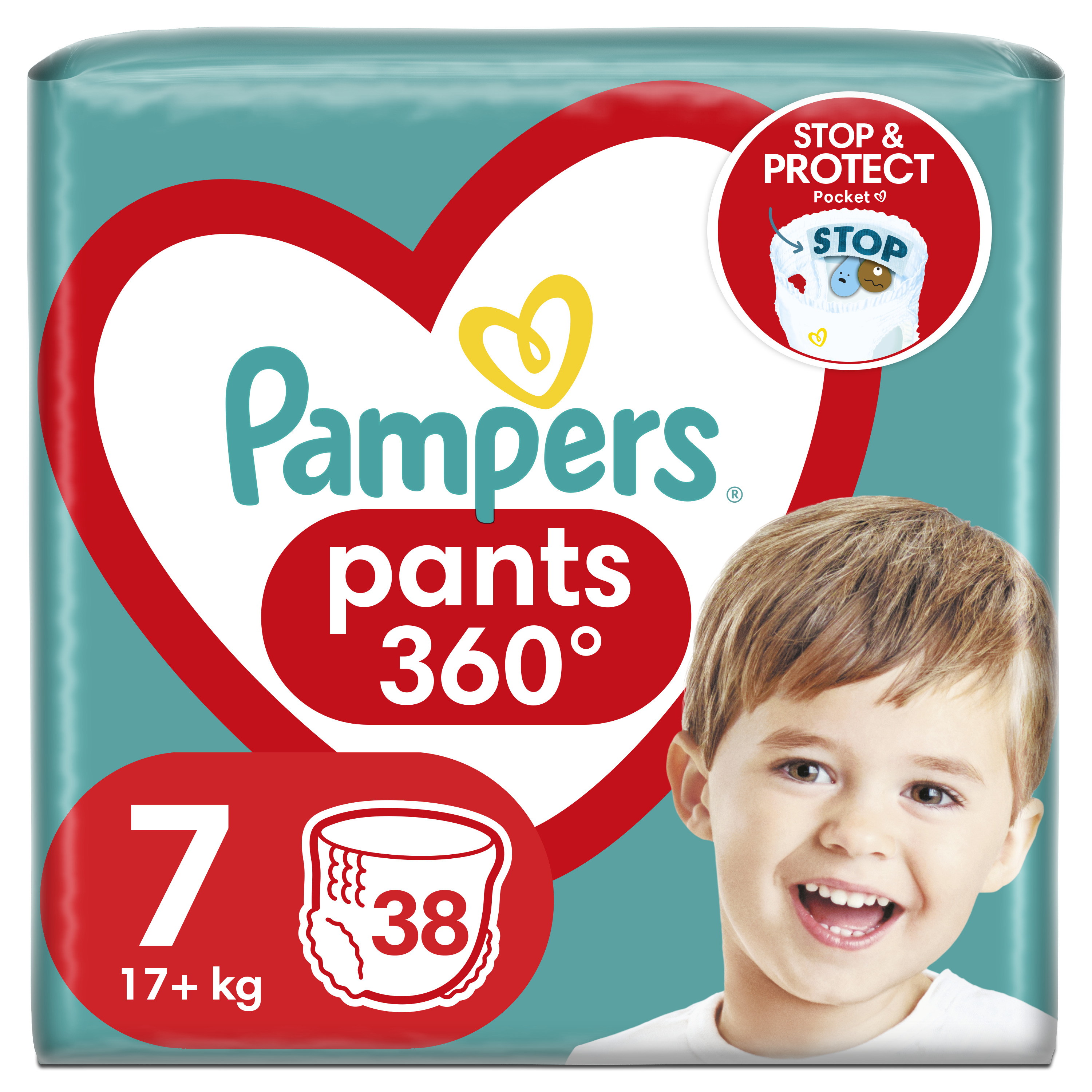 Підгузки-трусики Pampers Pants одноразові 7 (17+ кг) 38 шт. - фото 1