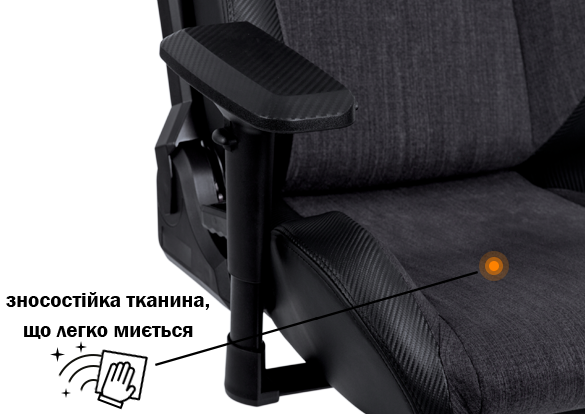 Геймерське крісло GT Racer чорне з темно-сірим (X-8005 Dark Gray/Black) - фото 9