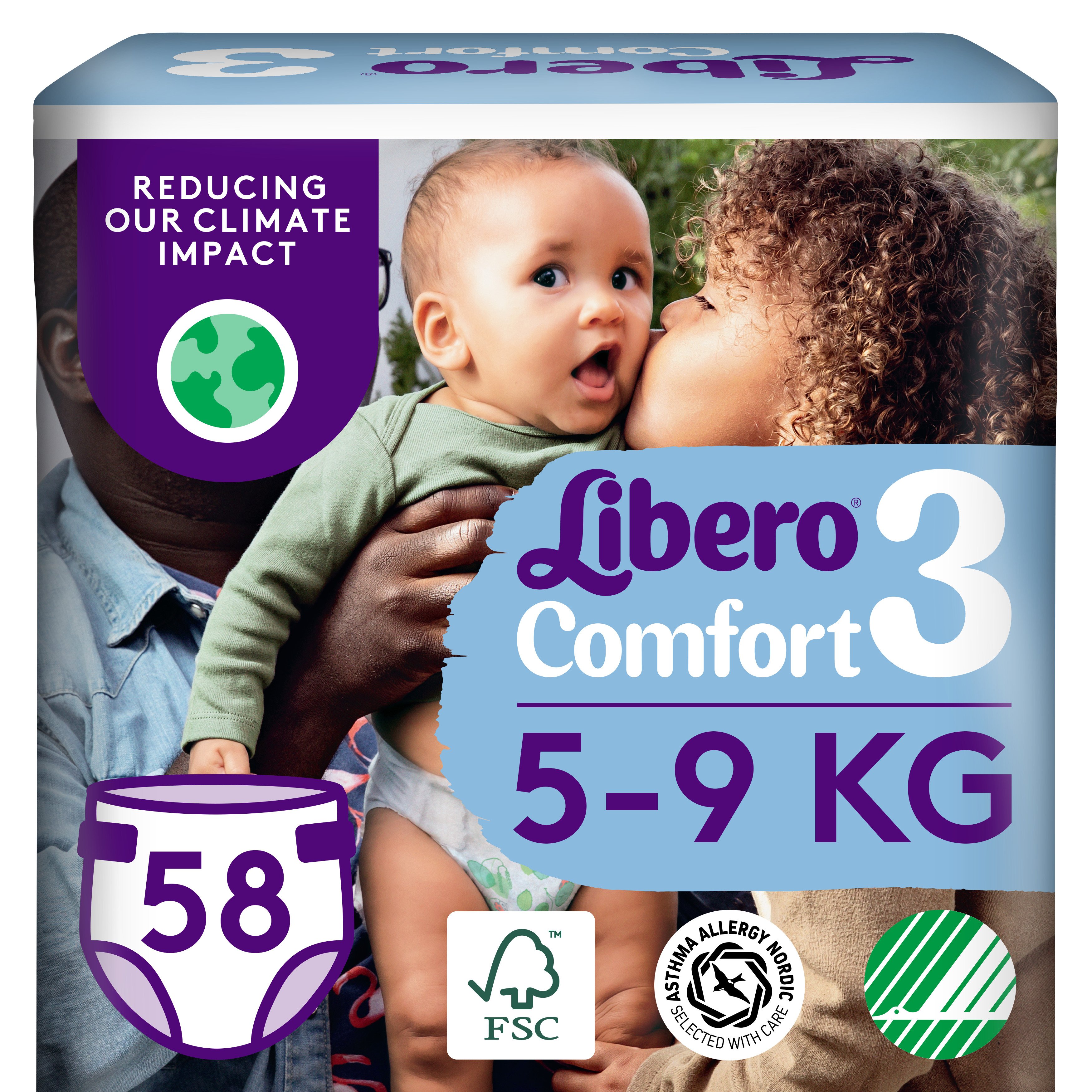 Підгузки Libero Comfort 3 (5-9 кг), 58 шт. (84005) - фото 1