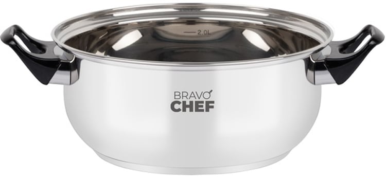 Кастрюля Bravo Chef, с крышкой и бакелитовыми ручками, 24 см, 4,5 л (BC-2002-24) - фото 4