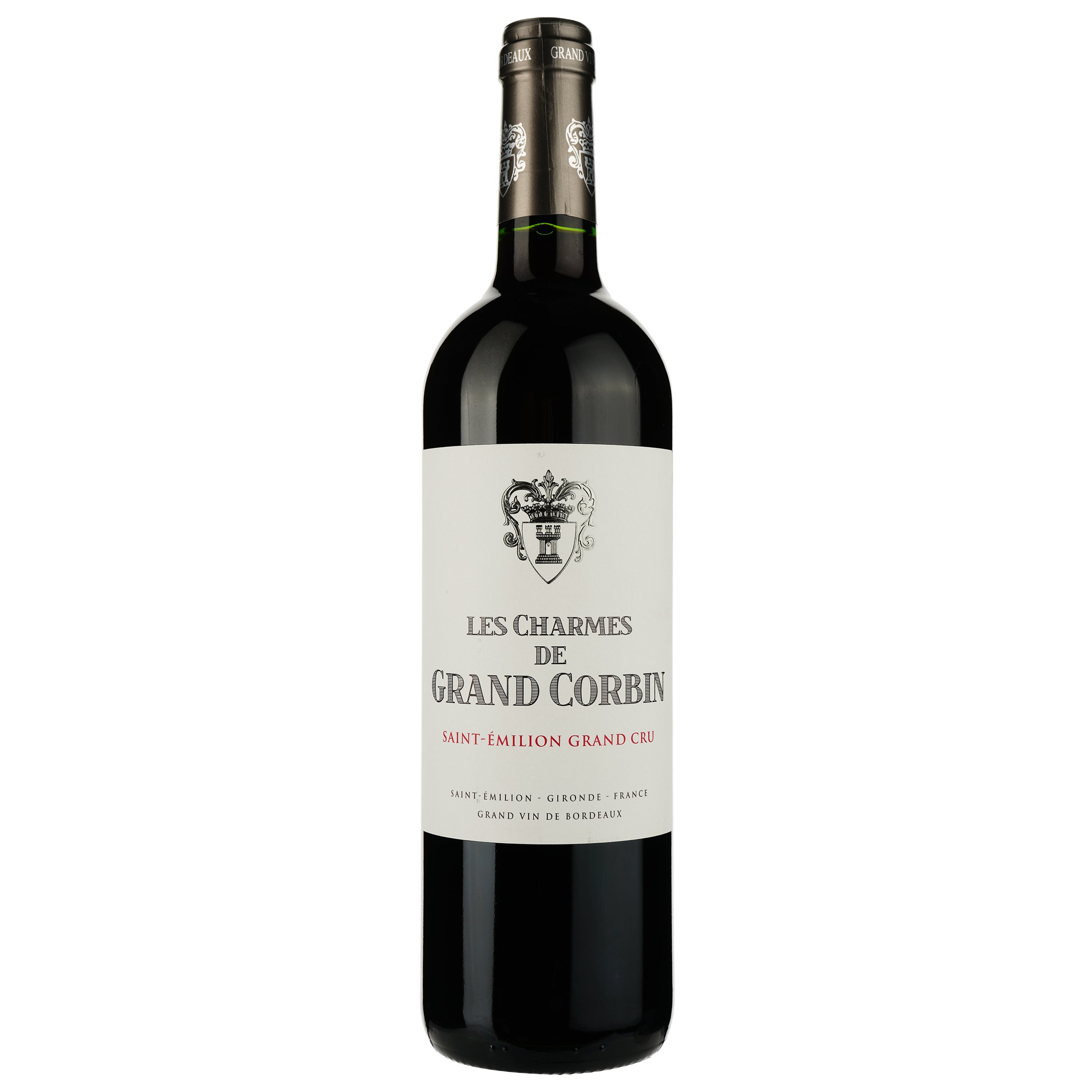 Вино Les Charmes De Grand Corbin 2014, червоне, сухе, 0.75 л - фото 1