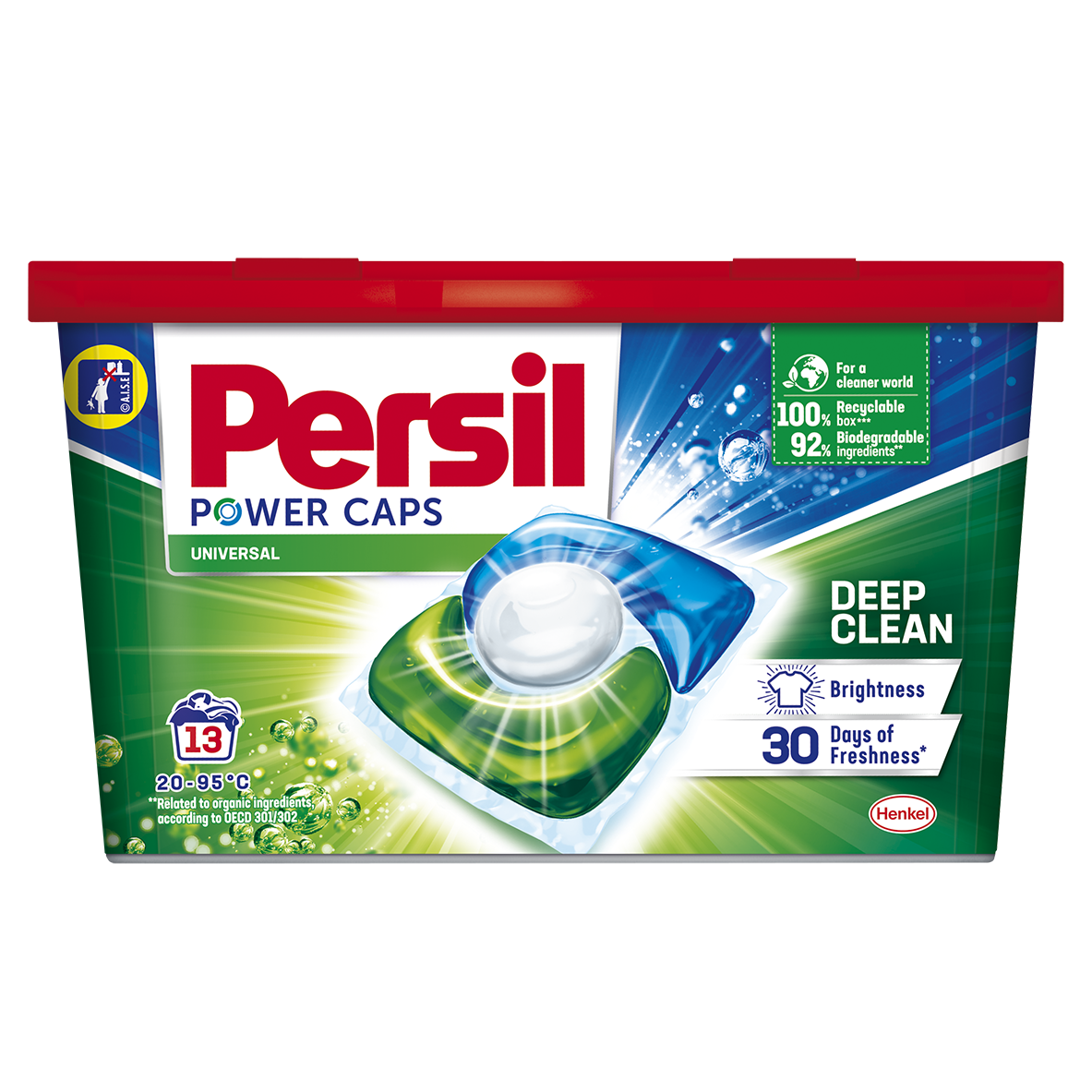 Капсулы для стирки Persil Power Caps Универсальные, 13 шт. - фото 1