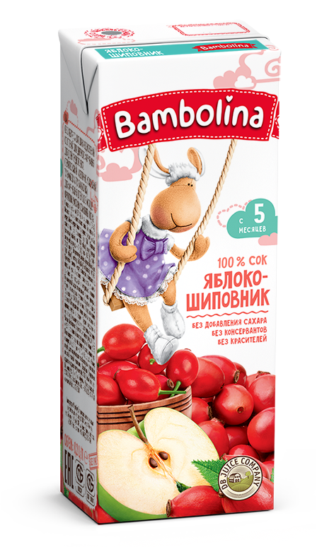 Сок Bambolina Яблоко-шиповник, 200 мл - фото 1