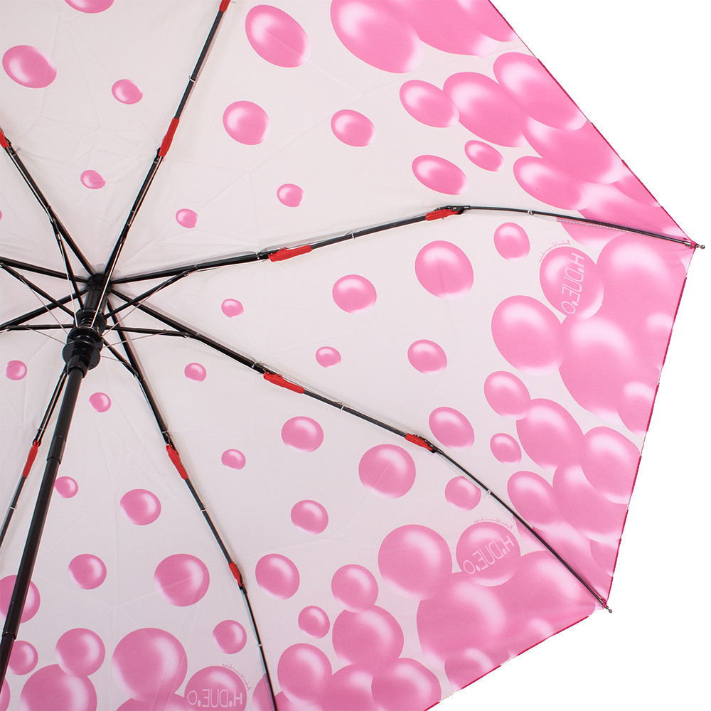 Жіноча складана парасолька напівавтомат H.DUE.O 97 см біла - фото 3
