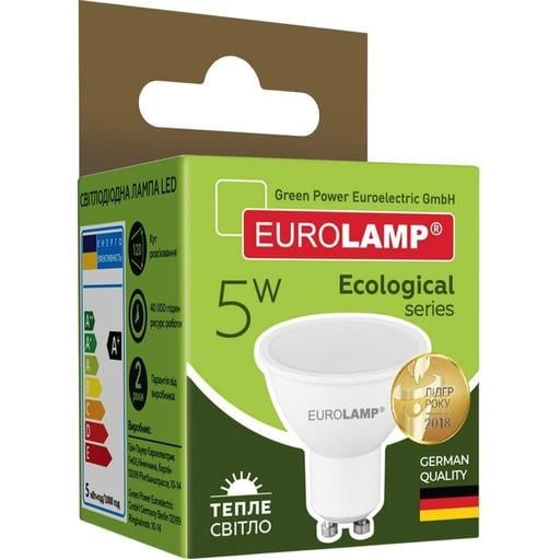 Світлодіодна лампа Eurolamp LED Ecological Series, SMD, MR16, 5W, GU10, 3000K (200) (LED-SMD-05103(P)) - фото 4