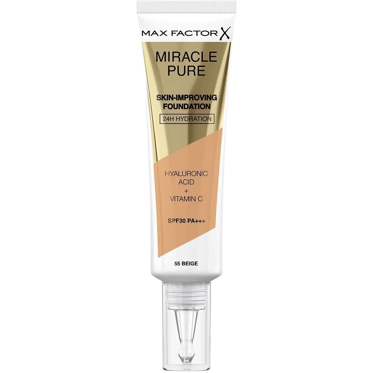 Тональна основа Max Factor Miracle Pure Skin-Improving Foundation SPF30 відтінок 055 (Beige) 30 мл - фото 1