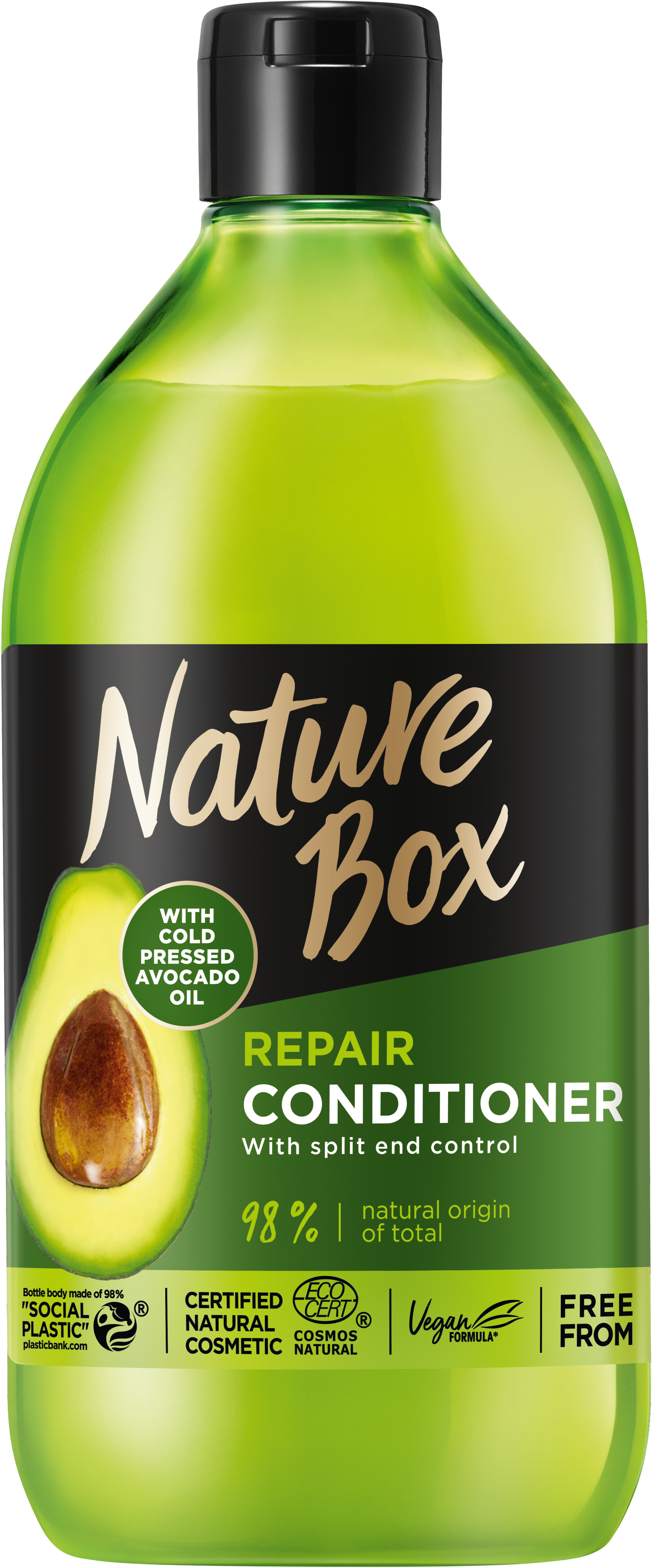 Подарунковий набір Nature Box з олією Авокадо: Шампунь, 385 мл + Бальзам, 385 мл - фото 6
