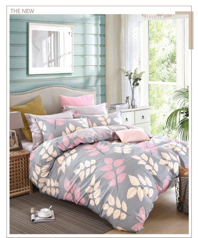 Комплект постельного белья Home Line Инфанта Вейян, бязь премиум, 220х175 см, серый с розовым (149161) - фото 1