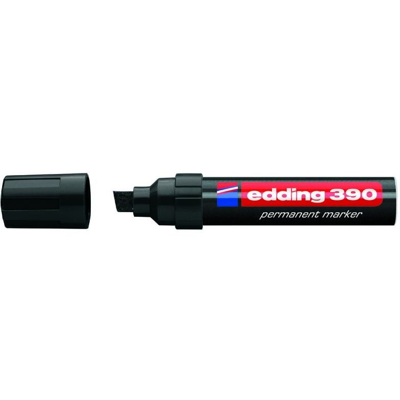 Маркер перманентний Edding Permanent клиноподібний 4-12 мм чорний (e-390/01) - фото 1