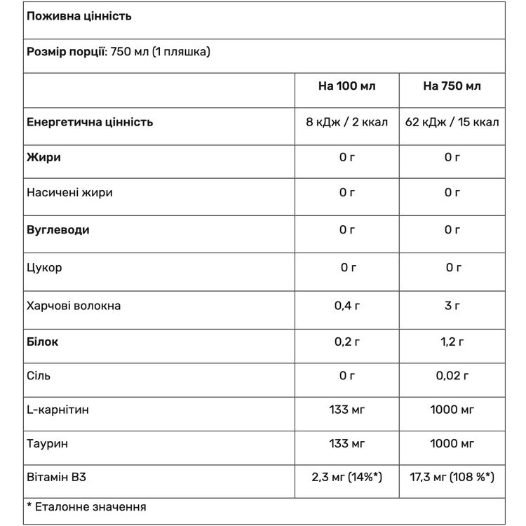 Напій з карнітином Nutrend Carnitin activity drink грейпфрут 750 мл - фото 2