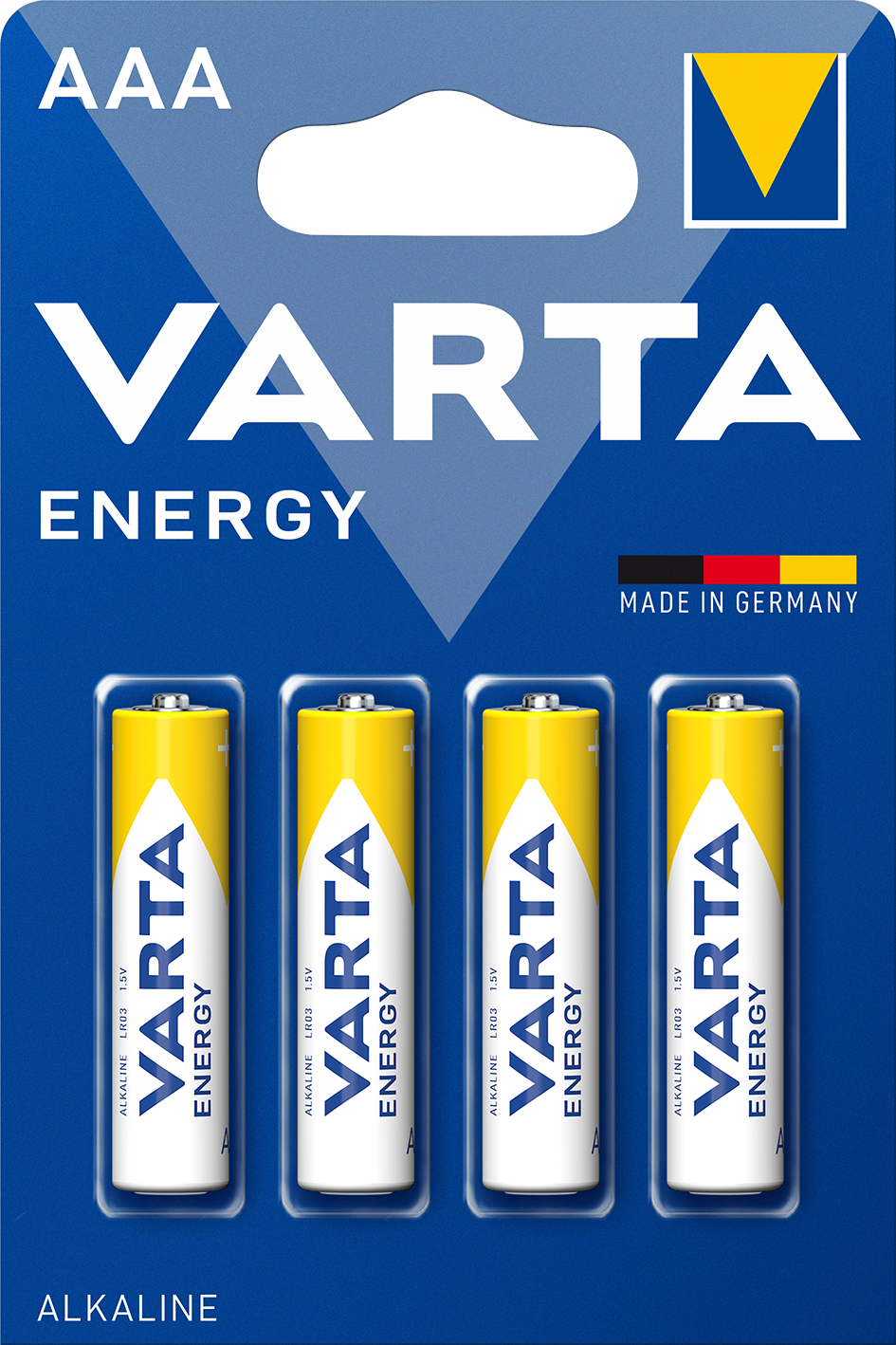 Батарейка Varta Energy AAA Bli 4 Alkaline, 4 шт. (4103229414) - фото 1