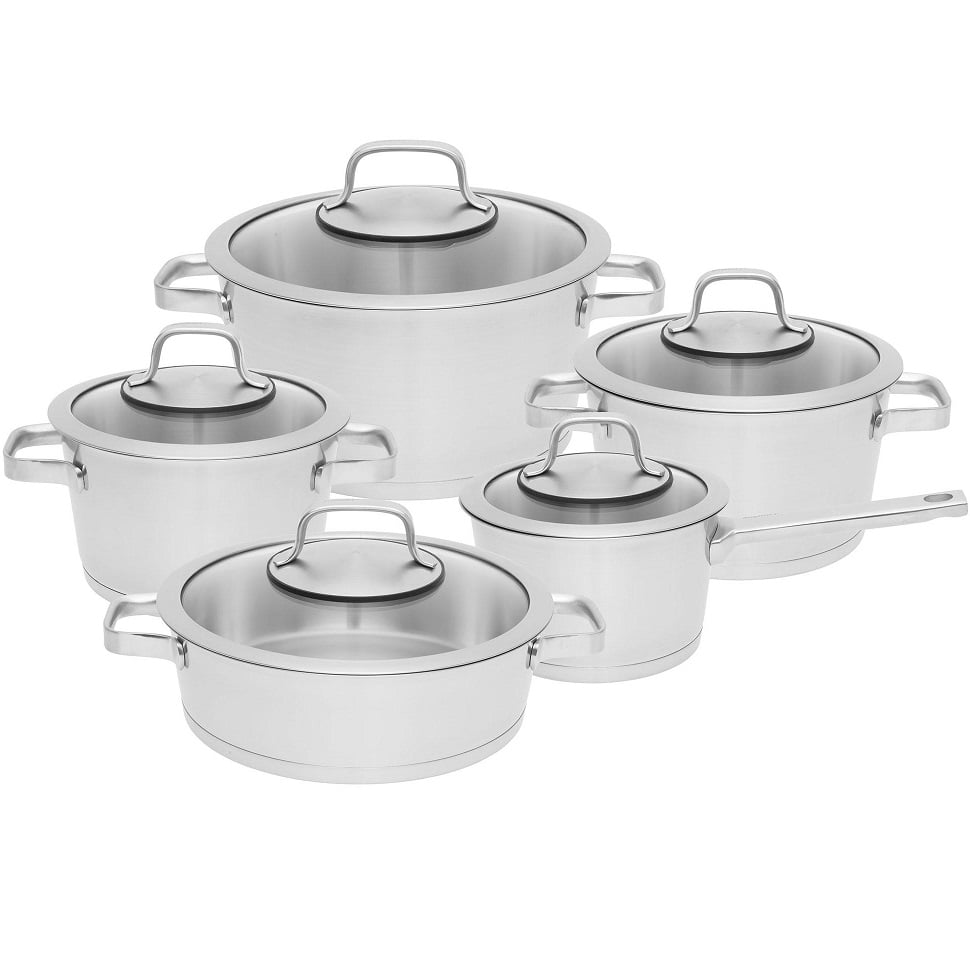 Набір посуду Berghoff Manhattan, 5 предметів, сріблястий (00000016459) - фото 1