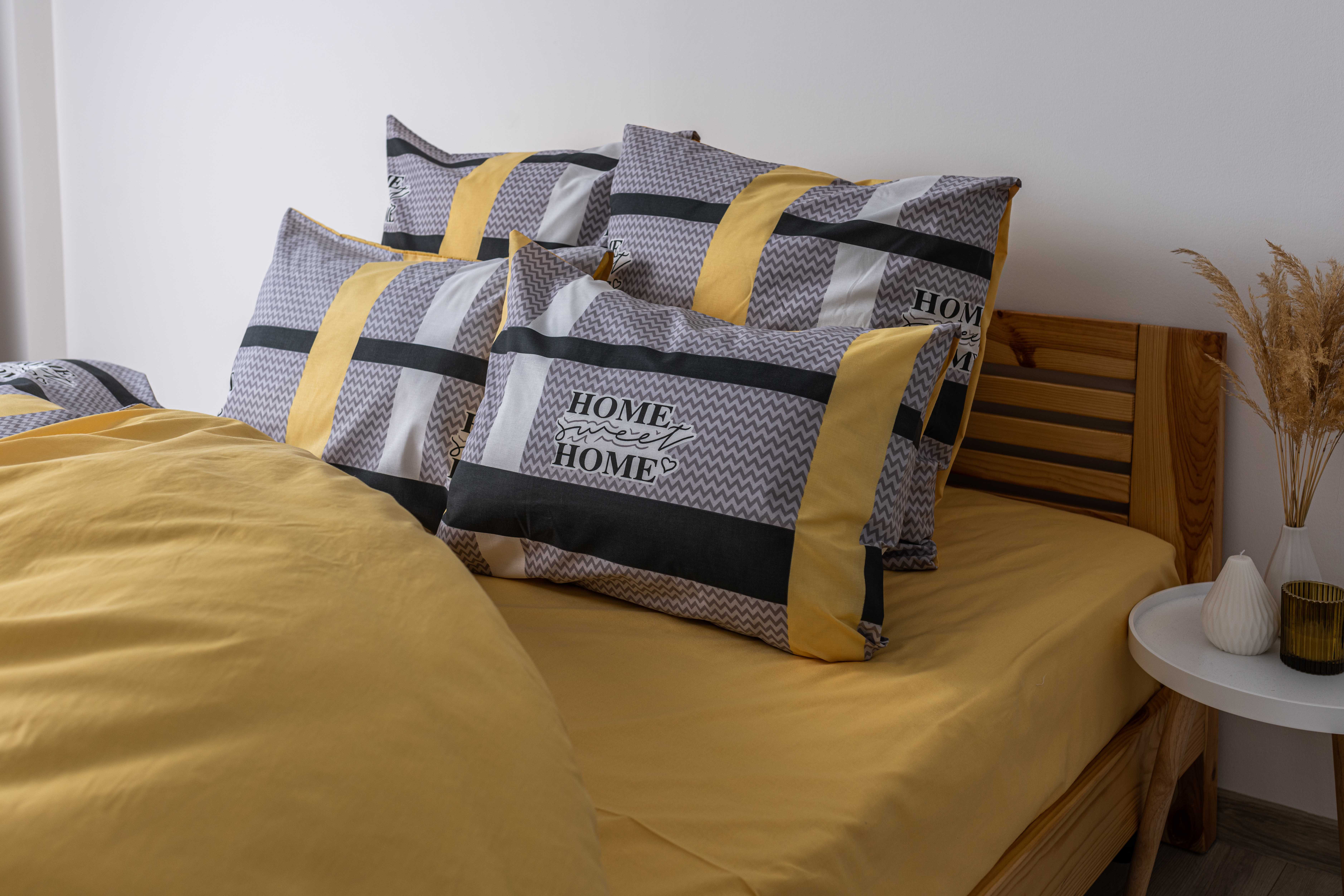 Комплект постельного белья ТЕП Soft dreams Sunny Life евро серый с желтым (2-03859_25876) - фото 5