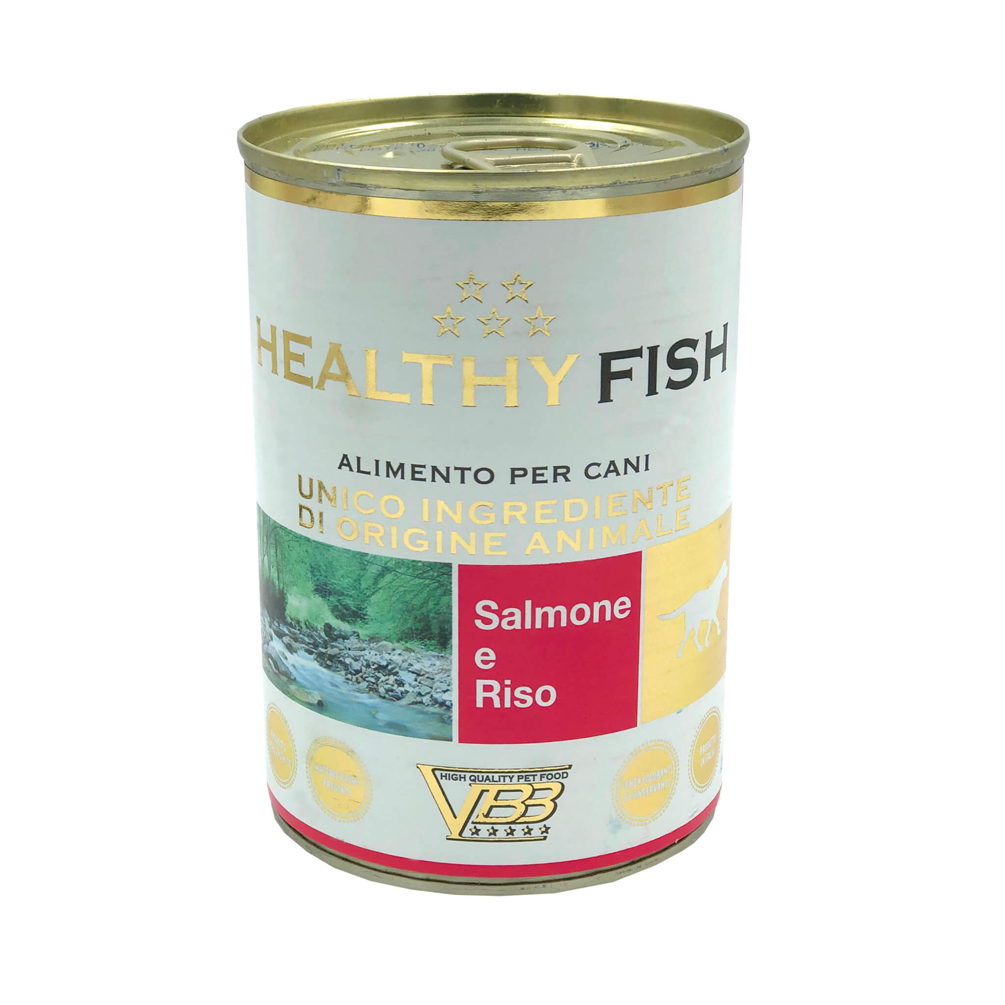 Монопротеиновый влажный корм для собак склонных к аллергии Healthy Fish, с лососем и рисом, 400 г - фото 1